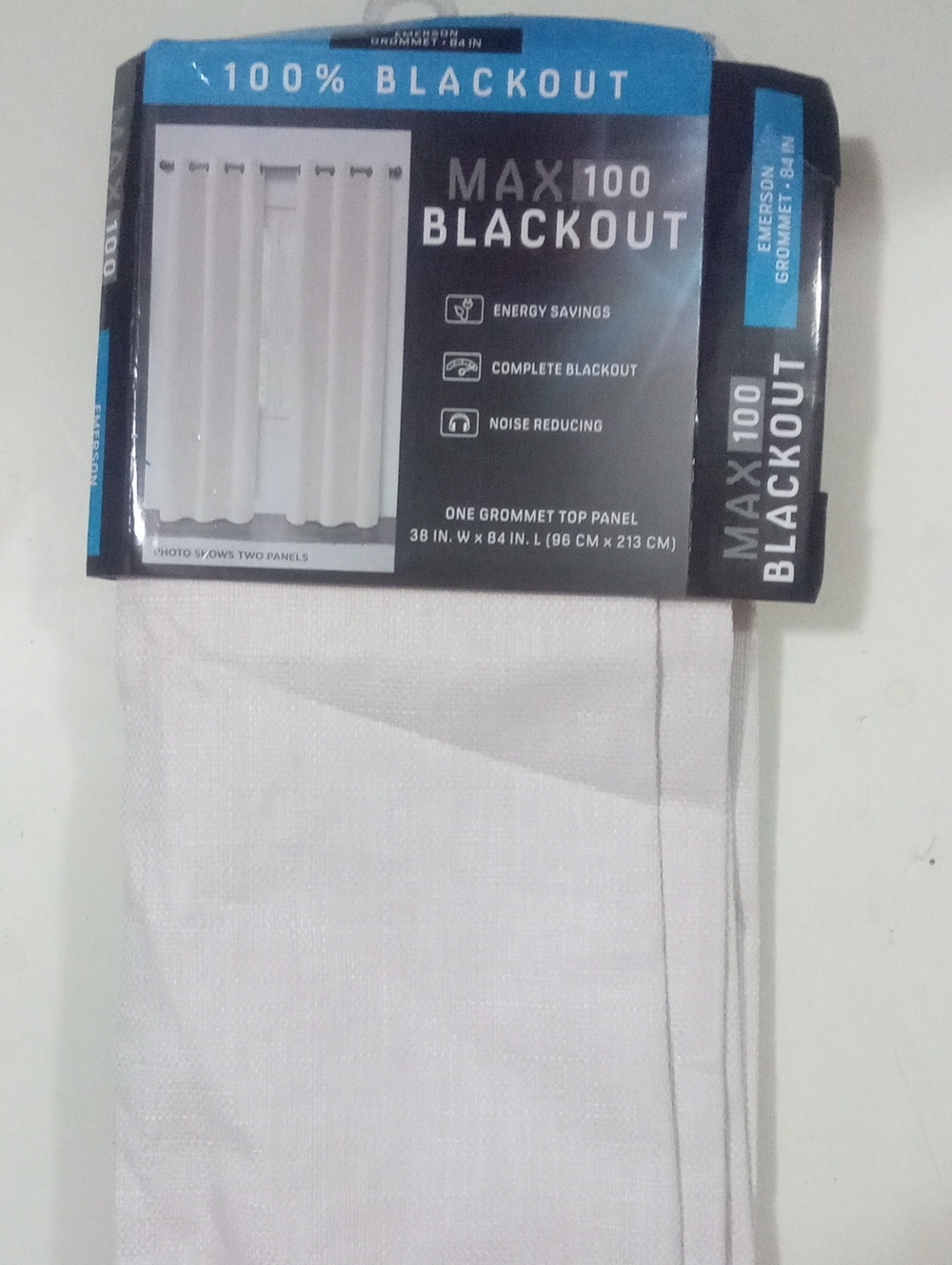 Max 100 Blackout Grommet Window Curtain Panel 84" NWT $95 Beige